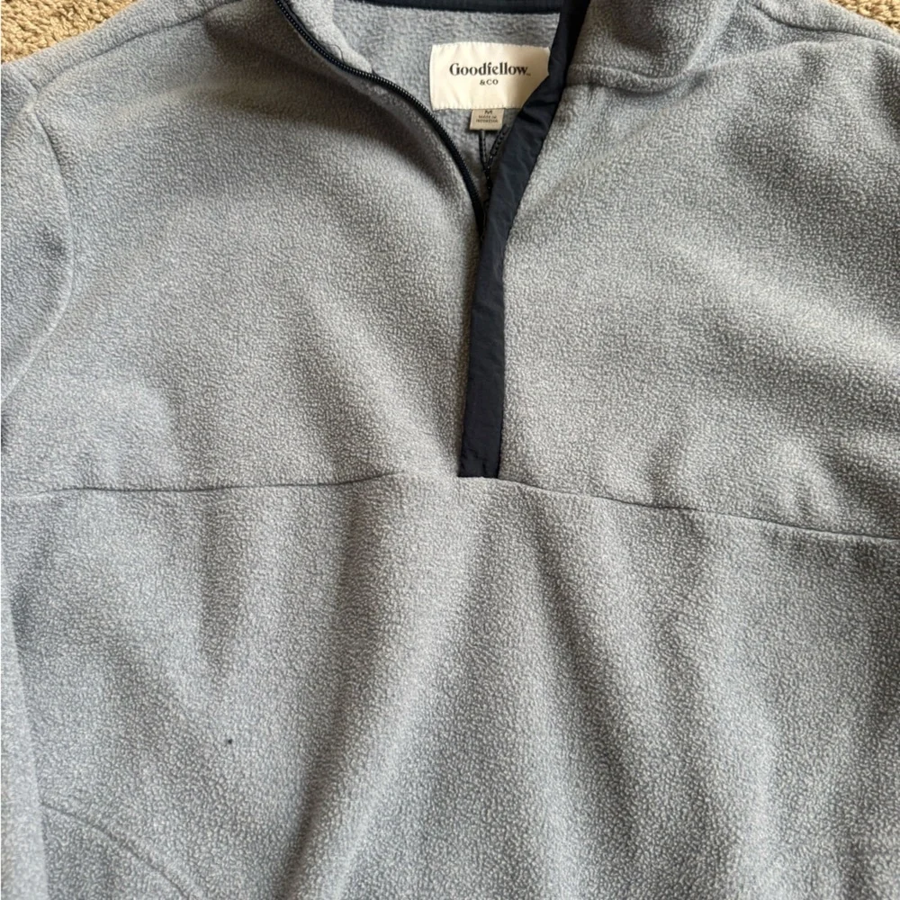 Goodfellow & Co Light Gray Fleece Quarter-Zip